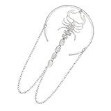 Supvox Gothic Stil Verstellbare Offene Armmanschette mit Strasssteinen Oberarm Armband aus Robustem Material für Damen