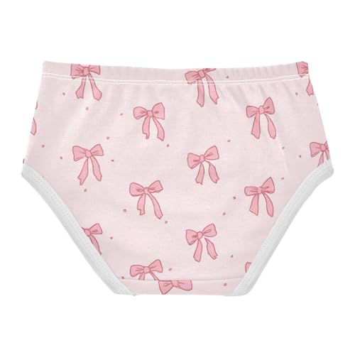 Wusikd Pink Bow (2) Girls' Underwear Cotton Girls Briefs Soft Toddler Underwear 2T2