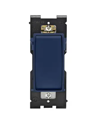 Leviton Renu Switch for Single Pole Applications, 15A-120/277VAC, RE151-RN, Rich Navy