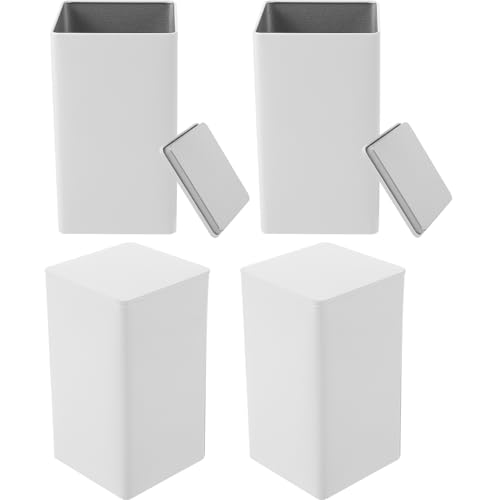 Luxshiny Bocaux Hermétiques 15.20X8.50X8.50Cm Contenants Cuisine En Fer-Blanc Pour Rangement Thé...
