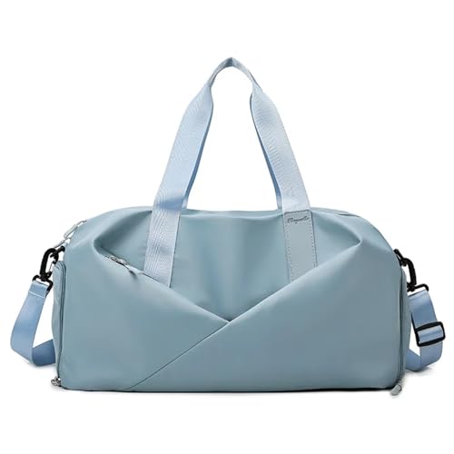 MKLHAVB Bolsa Estanca Bolsa De Gimnasio For Mujer con Compartimento For Zapatos, Impermeable, For Yoga, For Natación, Separación Entre Agua Y Sequedad, For Viajes Fitness(Light Blue)