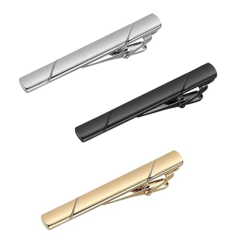 3 Piezas Alfileres de Corbata Alfileres de Corbata para Hombre Alfileres de Corbata para Hombre Alfileres de Corbata clásicos Alfileres de Corbata para Hombre Delgados