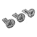 3-Pack Adjustable Stainless Steel Handrail Bracket for Stair Support, 304 Grade Wall-Mounted Movable Column Bracket, Residential & Commercial Use, Silver(60mm-A)