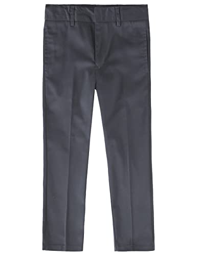 Boys Flat Front Double Knee Adjustable Waist School Pant