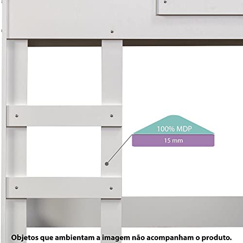 Cama infantil com Escorregador Branco - Casatema