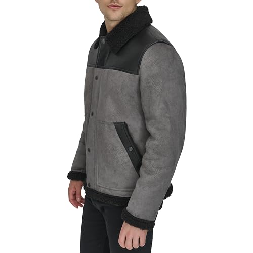 Levi's Men's Mixed Media Faux Shearling Jacket3