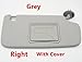 LeaHY Interior Sunvisor with Mirror Front Visor Assembly for Daewoo Matiz for Chevrolet Aveo Spark Sun Shield Car Accessories GreyLeftnomirror