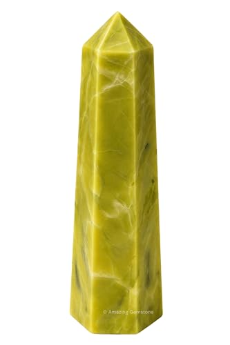 Image of Amazing Gemstone Serpentine Crystal Towers - Natural Healing Crystal Point Obelisk for Reiki Healing and Crystal Grid (2 inch to 3 inch INCH)