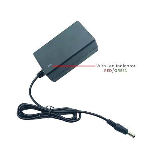 Adrohai 21V Li-Ion Battery Charger For Power Tools Battery Charger Power Supply Adapter Charger For Household Electronic Appliances Adapter Power Cord Monitor Power Adapter,Black