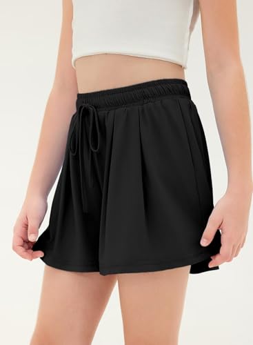 Girls Athletic Shorts UPF50+ Kids Flowy Butterfly Shorts with Pocket4