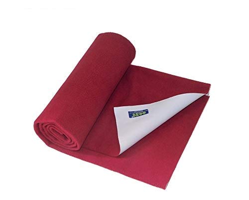 eazi Baby's Fleece Mattress Protector (Large, Maroon)