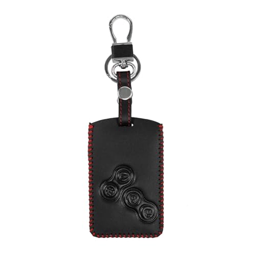 Porte-clés à 4 boutons en cuir pour clé de voiture Renault Megane et Clio