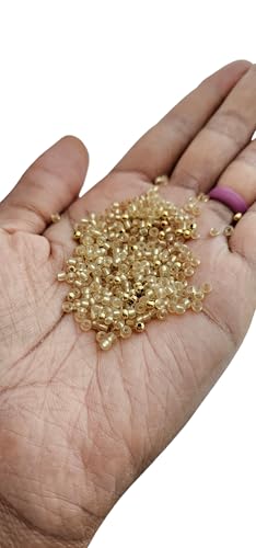 Beaditwearitloveit Small 24kt Gold Plated Loc Sprinkle Beads Mix, Braid Jewelry Dreadlock Accessories, Size 8/0 Dread Sprinkle Beads, Loc Jewelry (Sprinkles)