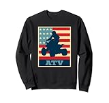 vintage american flag atv quattro wheeler quad bike usa felpa