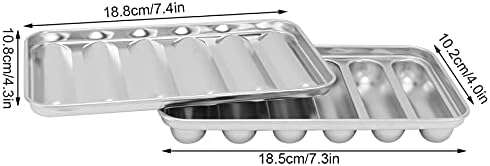 Sausage Mould - 304 Stainless Steel Sausage Mould,DIY Hot Dog Mold Baby Food Supplement with 6-Cavity Baking Cooking Steaming Container Meat Sausage Mould No Casing Required and Easy to Demold