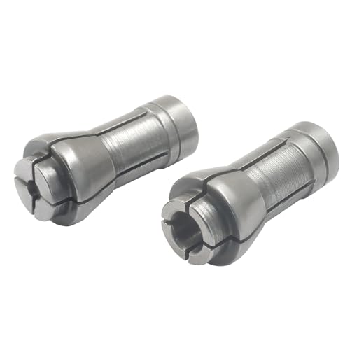 Bivethoi 2 Pack Die Grinder Collet, Grinding Machine Clamping Collet Adapter, 1-4 and 1-8 Arbors Shanks for 3mm and 6mm Dia Arbors-Shanks