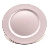 Generisch Weihnachtsdeko Teller Rosa rund Ø 33 cm - Kunststoff