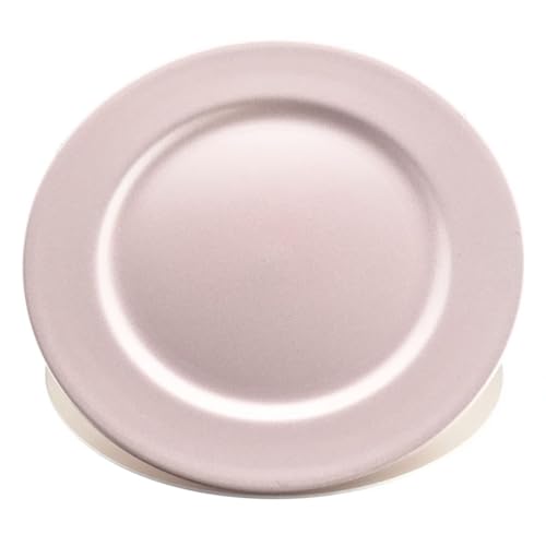 Generisch Weihnachtsdeko Teller Rosa rund Ø 33 cm - Kunststoff