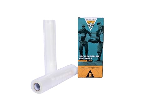 PACBAK Vacuum Sealer Bag Rolls – BPA-Free, Heavy-Duty, Food Safe Vacuum Seal Bags for Meat, Fish, Game, Sous Vide & Long-Term Freezer Storage (10')