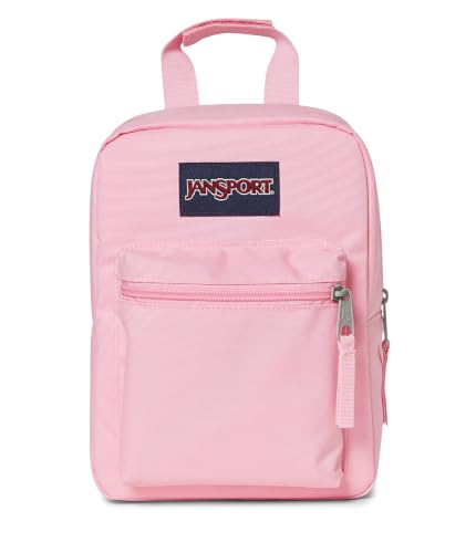 Image of JanSport Big Break Insulated Lunch Bag - Travel Cooler, Bubble Gum | Small Compact Soft-Sided Travel Cooler for Day Trips