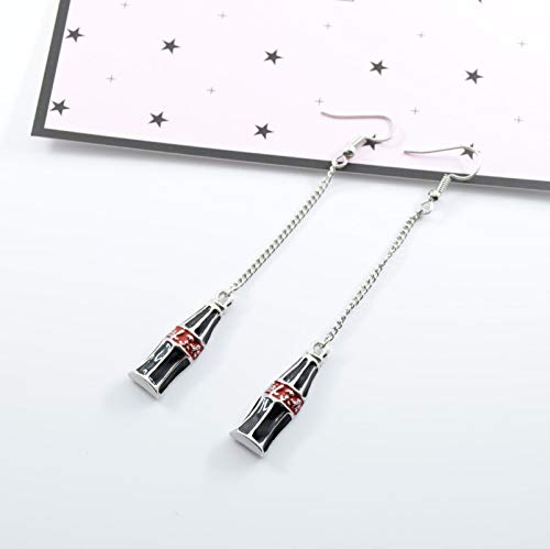 Creative Coke Bottle Earrings Personalized Cute Handmake Earrings For Woman Jewelry Gift (Black)2