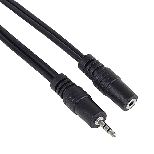 Câble audio stéréo jack 2,5 mâle vers jack 2,5 femelle Noir 2 m