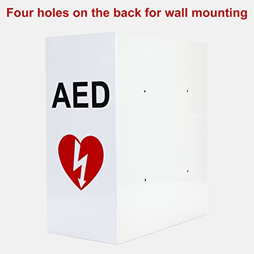 Aed Defibrillator Wall Mount Storage Cabinet, Cmxikj Stainless Steel Aed Cabinet With Snap Lock, Fits All Brands Cardiac Science For Home, Office, Hospital And Public Places, 14.1 X 7 X 15.7 Inch #TOP7