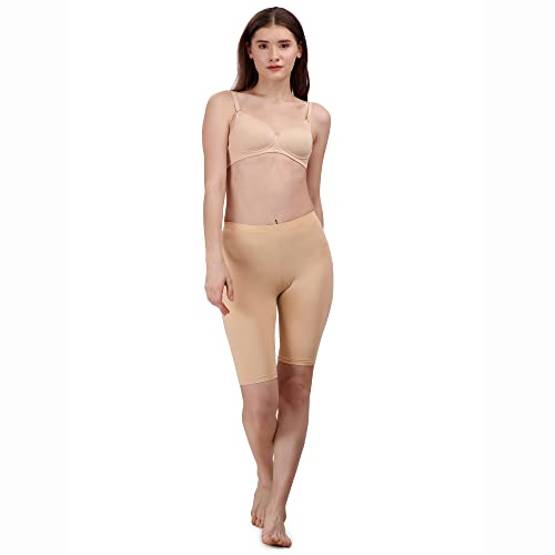 Image of SOIE Women's Mid Rise Soft Polyamide Spandex Knee Length Cycling Shorts