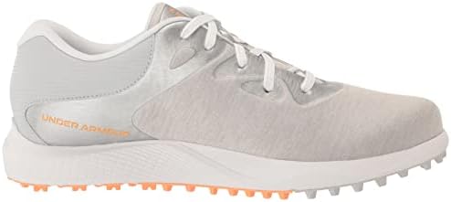 Under Armour Women's Charged Breathe 2 Knit Spikeless Cleat Running Shoe, (100) Halo Gray/Halo Gray/White, 10 | Image 5
