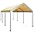 Caravan Canopy Mega Domain Carport with Waterproof Polyethylene Top, Durable Steel Frame, Compression Lock, and Easy Assembly, 10 by 20 Feet, Tan