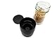 Durable Sesame Mill, Glass Sesame Seed Grinder - Made in Japan (Black, Capacity: About 1oz)