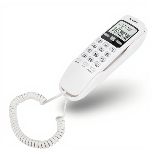 Teléfono con cable PUSOKEI blanco para pared miniatura 1