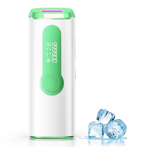 Haarlosy Depiladora Luz Pulsada con Función de Enfriamiento, 999,900 Flashes IPL Laser Depilación, 9 Niveles Energía Depilación-3 en 1 [HR/SC/RA] para Axilas/Cuerpo - Verde
