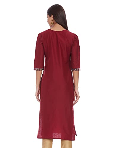 Image of Diverse Women's Cotton Blend Regular Straight Kurtis