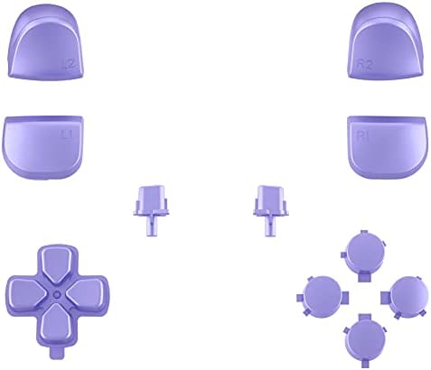 eXtremeRate Replacement D-pad R1 L1 R2 L2 Triggers Share Options Face Buttons for ps5 Controller BDM-010/020, Custom Full Set Buttons Repair Kits with Tools for ps5 Controller - Purple