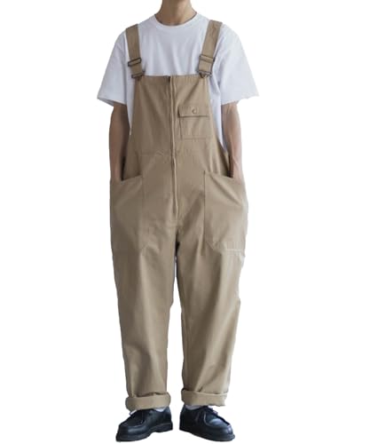 [ディッキーズ] オーバーオール メンズ 綿100% サロペット オールインワン ボトムス ベージュ:L