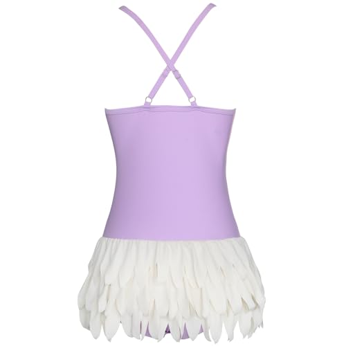 Girls Kids Bathing Suits Polka Dot Simplified/Long Sleeve Daisy Beach Sport 1-Piece Swimsuit(FBA)2