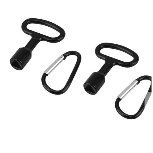 2 Pcs Outil Polyvalent Métallique 9mm avec Mousqueton - Clé Triangle Robuste pour...