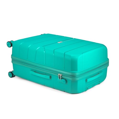 Image of VIP Pristine Hardsided 8 Wheel Polypropylene (Pp) Spinner Suitcase With Large Expander,Combination Lock And 5 Years International Warranty (Aqua Blue, Large), 60 Cm