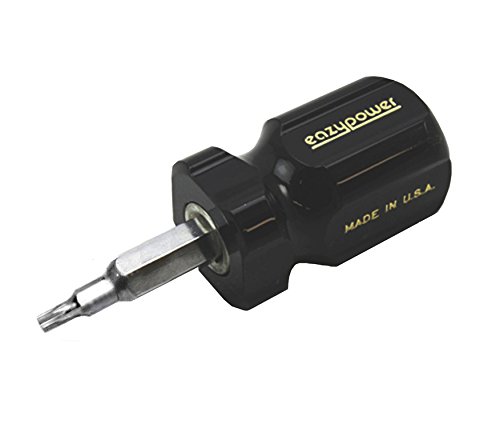 Image of Eazypower 05656 Tub of 15 Black T10 /T27 3-Inch Tee*Star Stubby Handle Screwdriver