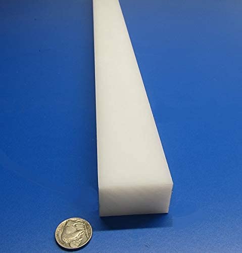 White HDPE (High Density Polyethylene) Rectangular Bar 1.75