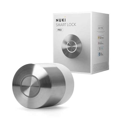 Nuki Smart Lock Pro mit Bluetooth, WLAN & Matter, für mühelose Integration ins Smart Home, elektronisches Türschloss ermöglicht Tür aus der Ferne zu sperren, einfach zum Nachrüsten ohne Zylindertausch