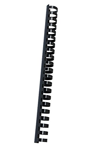 OFFICE PRODUCTS Plastikbinderücken 50 Stück DIN A4 25mm (240 Seiten) Binderücken Bindungskämme Plastikbindung | Kunststoff | Farbe: Schwarz