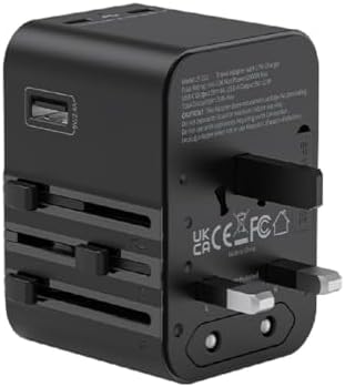 Universal Travel Adapter With USB C Port, 5-in-1 Worldwide Travel - Foto 6