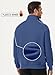 JMIERR Men's Fashion Sweatshirts Quarter Zip Pullover Fleece Polo Hoodies Long Sleeve Sweatshirt with Pockets, L, Blue