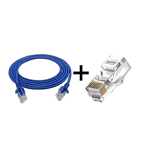Cable de red RJ45 1m a 10m Cat 5e UTP Azul miniatura 2