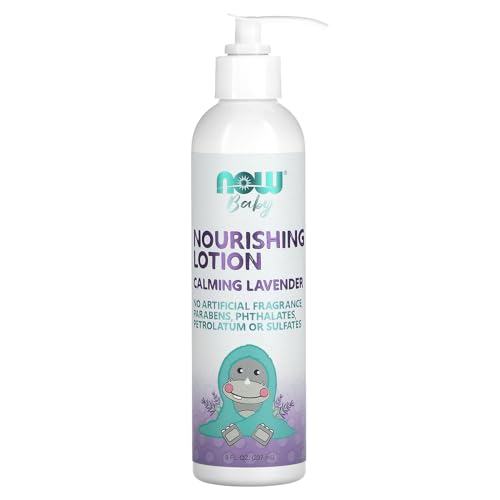NOW Baby, Nourishing Lotion, Calming Lavender, Paraben Free, 8 Fluid Ounces