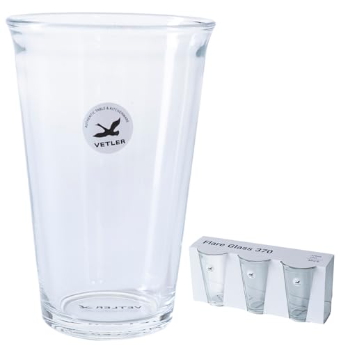 VETLER(ベトラー) グラス 370ml 3個セット カフェ ハイボール ビール サワー ビアグラス ビールグラス ガラス コップ タンブラー ガラスタンブラー 食洗機対応 お酒 おしゃれのサムネイル