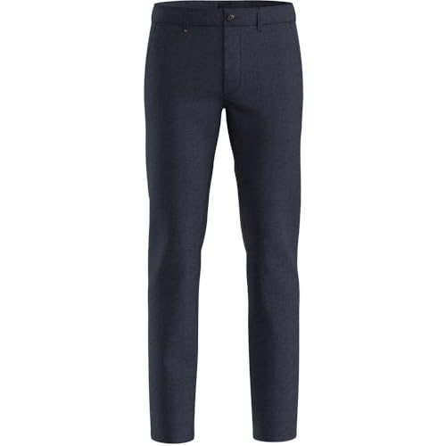 BOSS Men's Chino_Slim Trousers_Flat, Dark Blue, 38 W/34 L