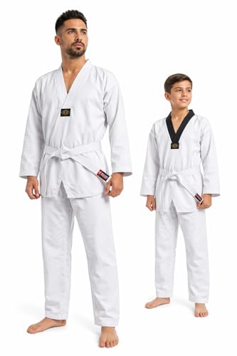 Image of TWISTER FIGHT WEAR Taekwondo Uniform, TKD Uniform, Dobok, 8oz Poly /Cotton, White Belt Included